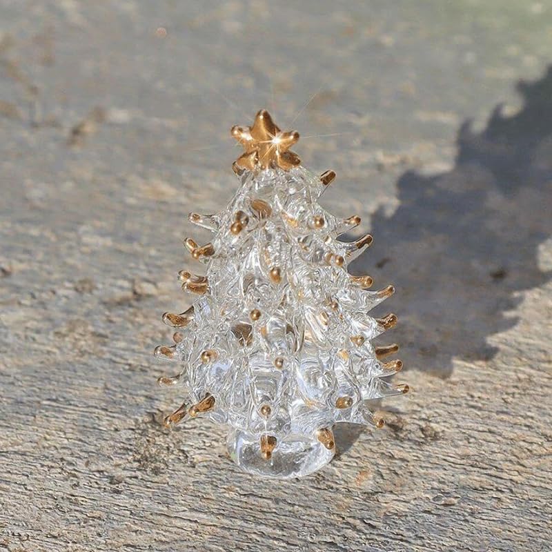 Amazon | クリスマスツリー クリスタル オブジェ置物 透明 絶景 装飾